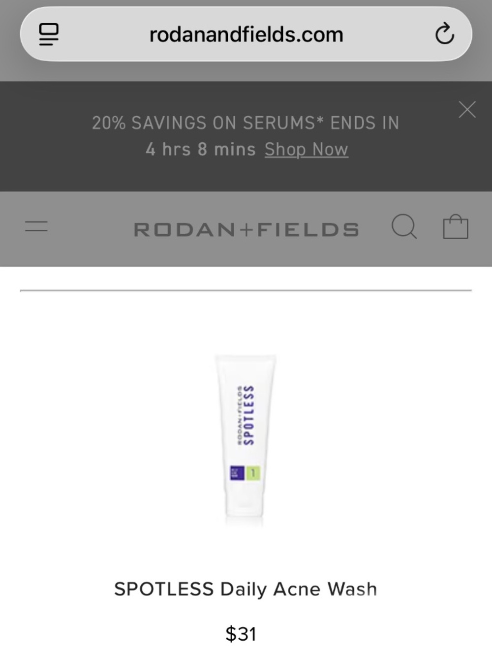 Rodan + Fields Spotless Step 1